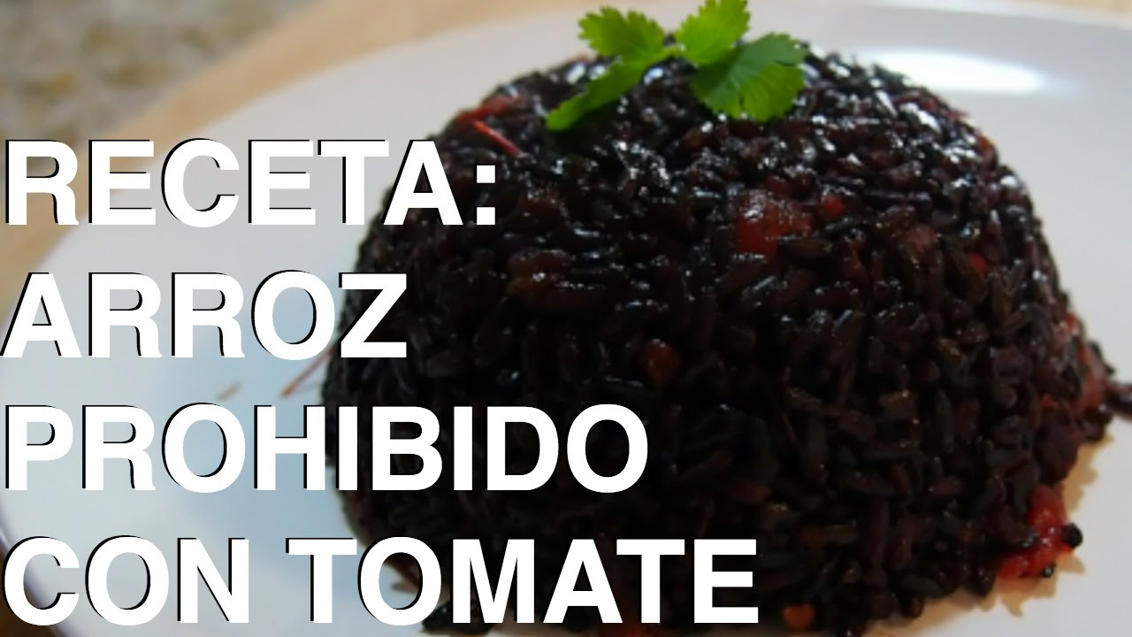 ARROZ PROHIBIDO (arroz negro) CON TOMATE | Receta fácil y saludable
