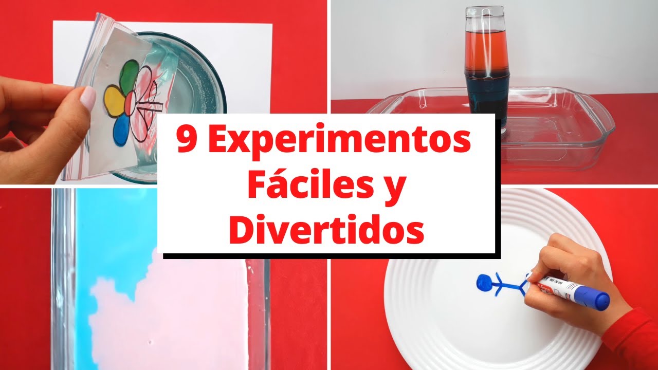 9 EXPERIMENTOS FÁCILES | CIENCIA DIVERTIDA