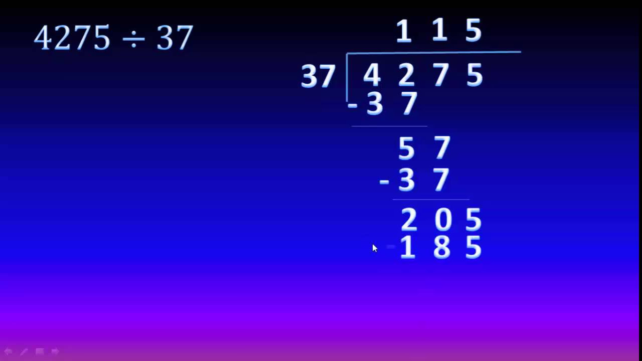 Aprendiendo a dividir entre un número de dos cifras (Ejercicio 2)