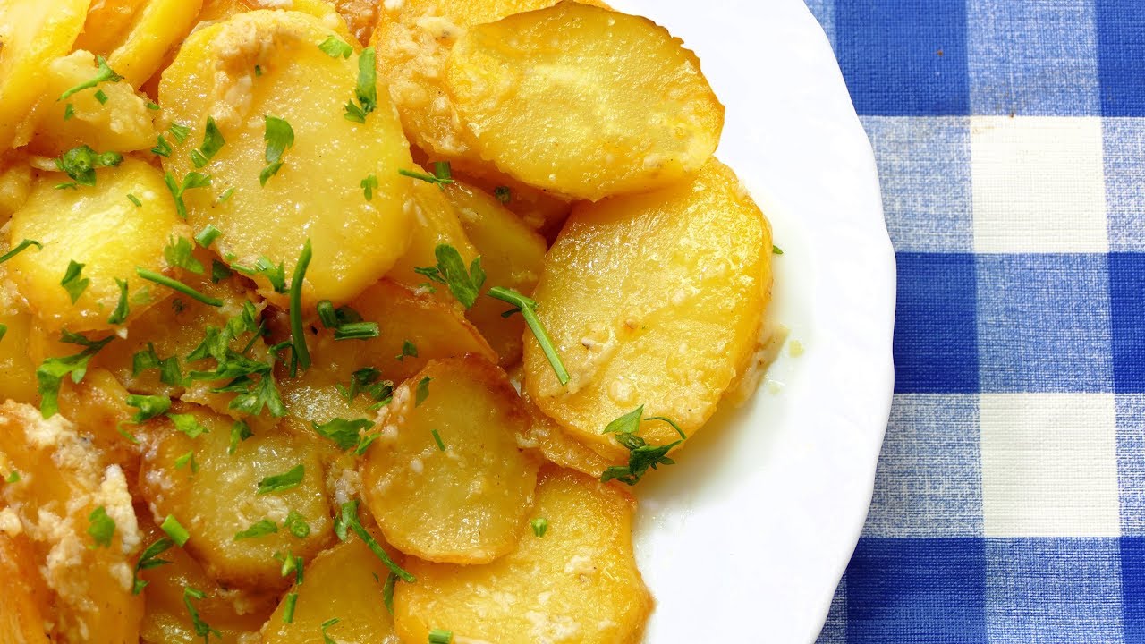 Patatas a la VINAGRETA con ajo y perejil - aperitivos faciles de hacer