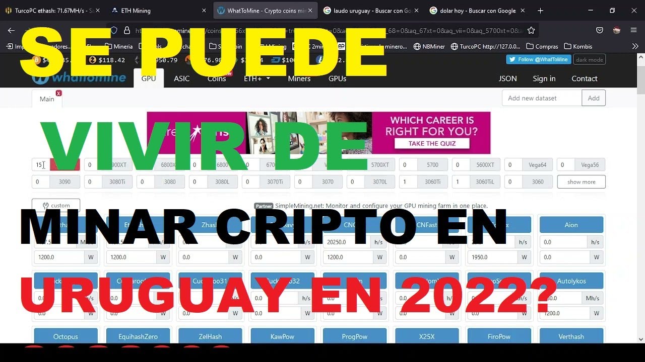 Se puede vivir de la mineria en Uruguay en 2022 ??? Ganar dinero pasivo