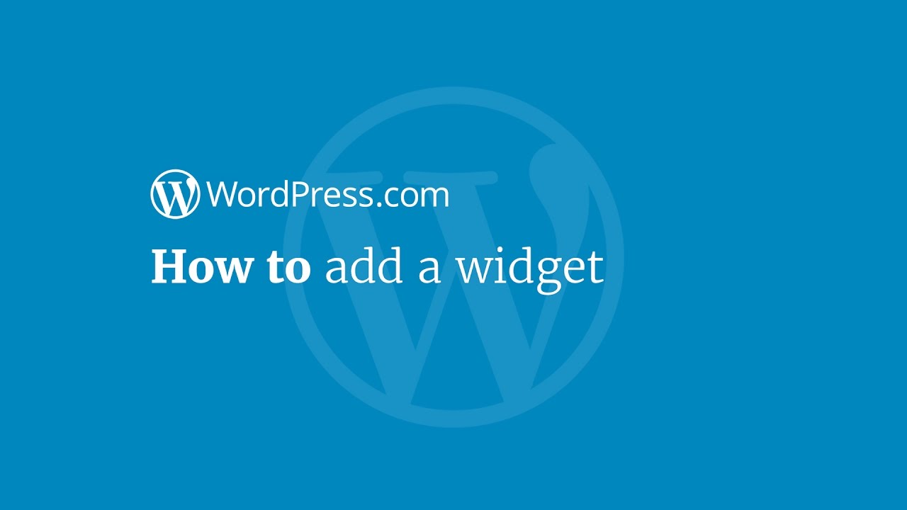 Tutoriel WordPress: Comment ajouter un widget