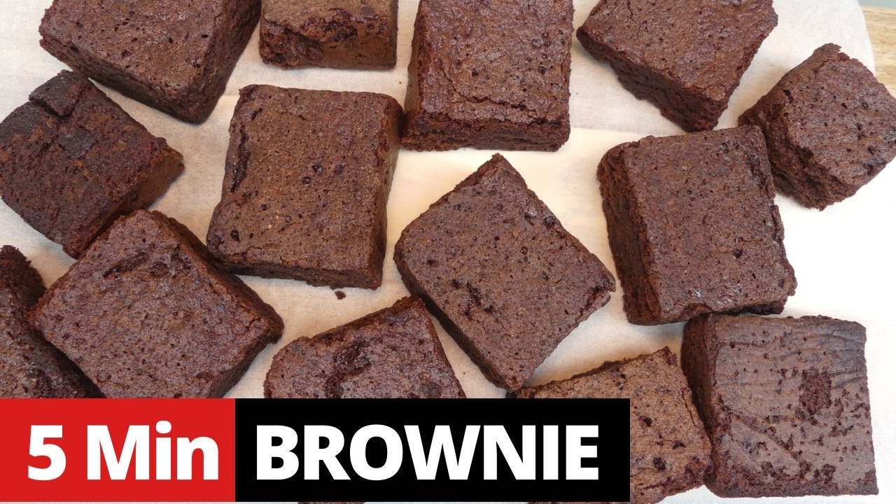 5 min Fudge Brownie (sin horno) Brownie de chocolate para microondas