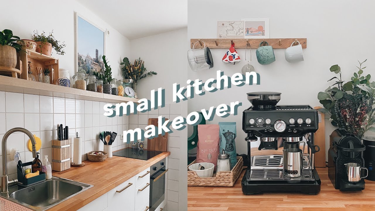 7m² kitchen makeover + DIY coffee station ☕️