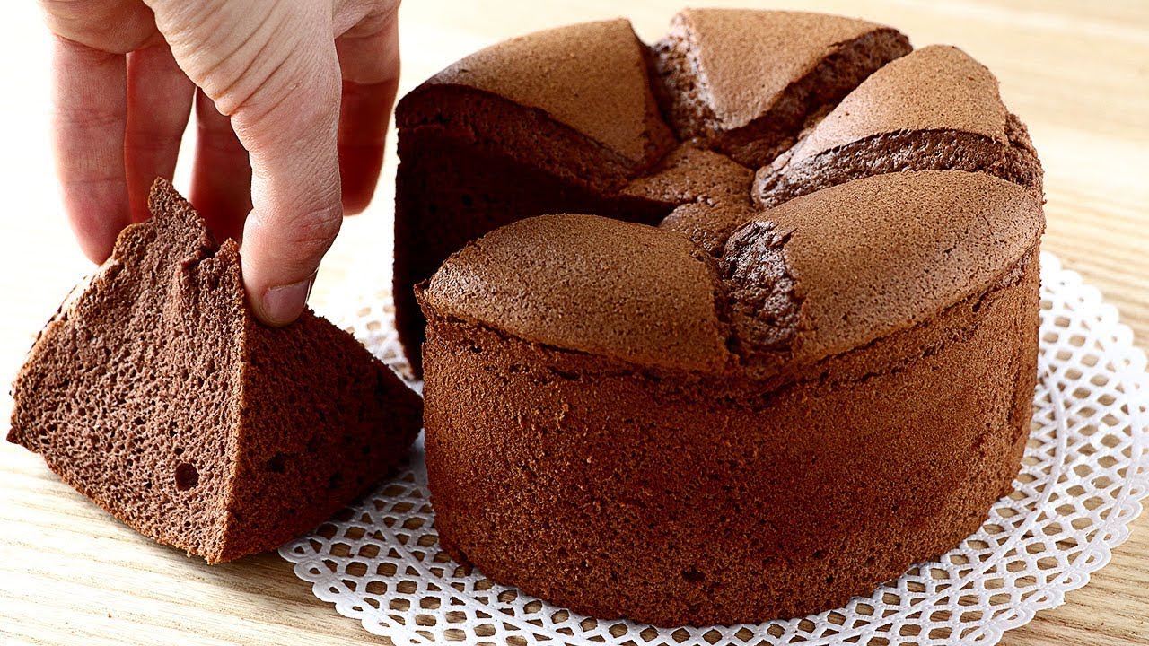 Bizcocho de chocolate ESPONJOSO y jugoso - Bizcocho japonés