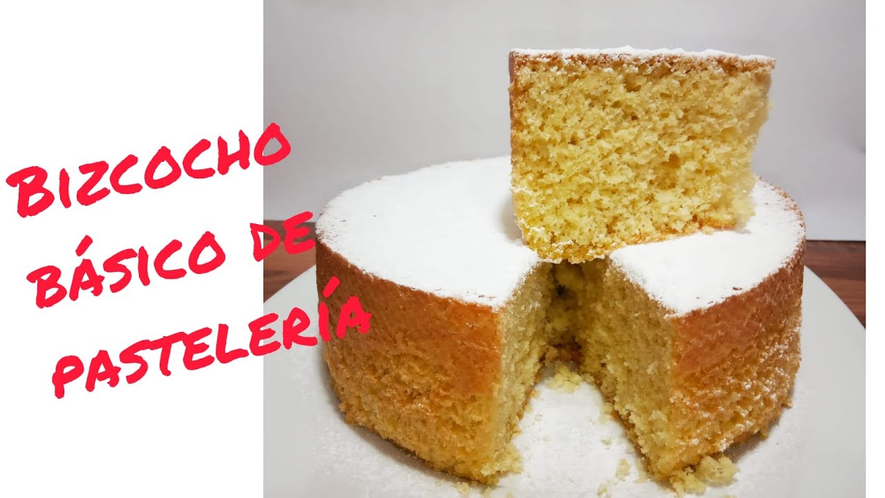 Bizcocho Sin Levadura con sólo 3 ingredientes esponjoso básico para tartas.