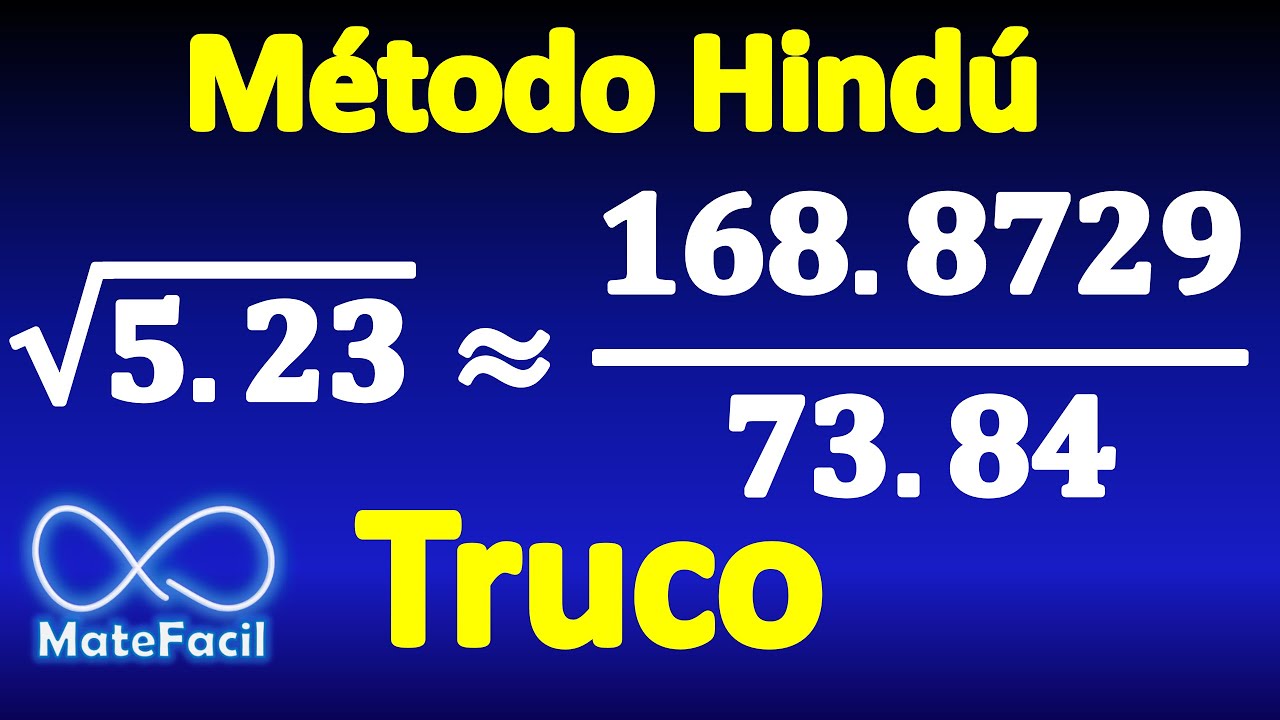 Cálculo fácil de una raíz cuadrada con decimales (Método hindú, Bakhshali) (Ejemplo 3)