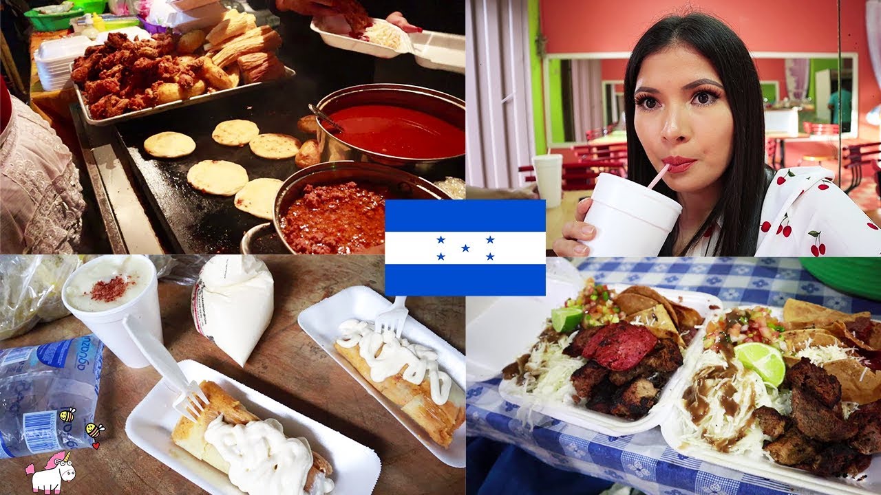 Comiendo Comida Callejera En Honduras ?️ trying street food ? ok Bessy