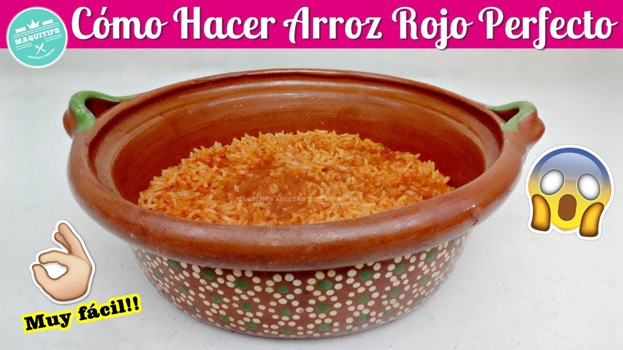 Como hacer Arroz Rojo PERFECTO y ESPONJOSO/ Arroz Rojo Mexicano | MaquiTips Recetas y Fiestas