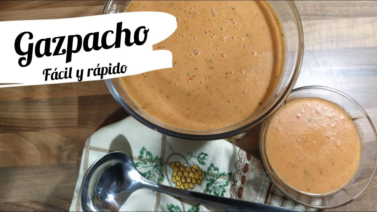 Cómo hacer GAZPACHO Fácil y Rápido. How to make GAZPACHO Quick and Easy.