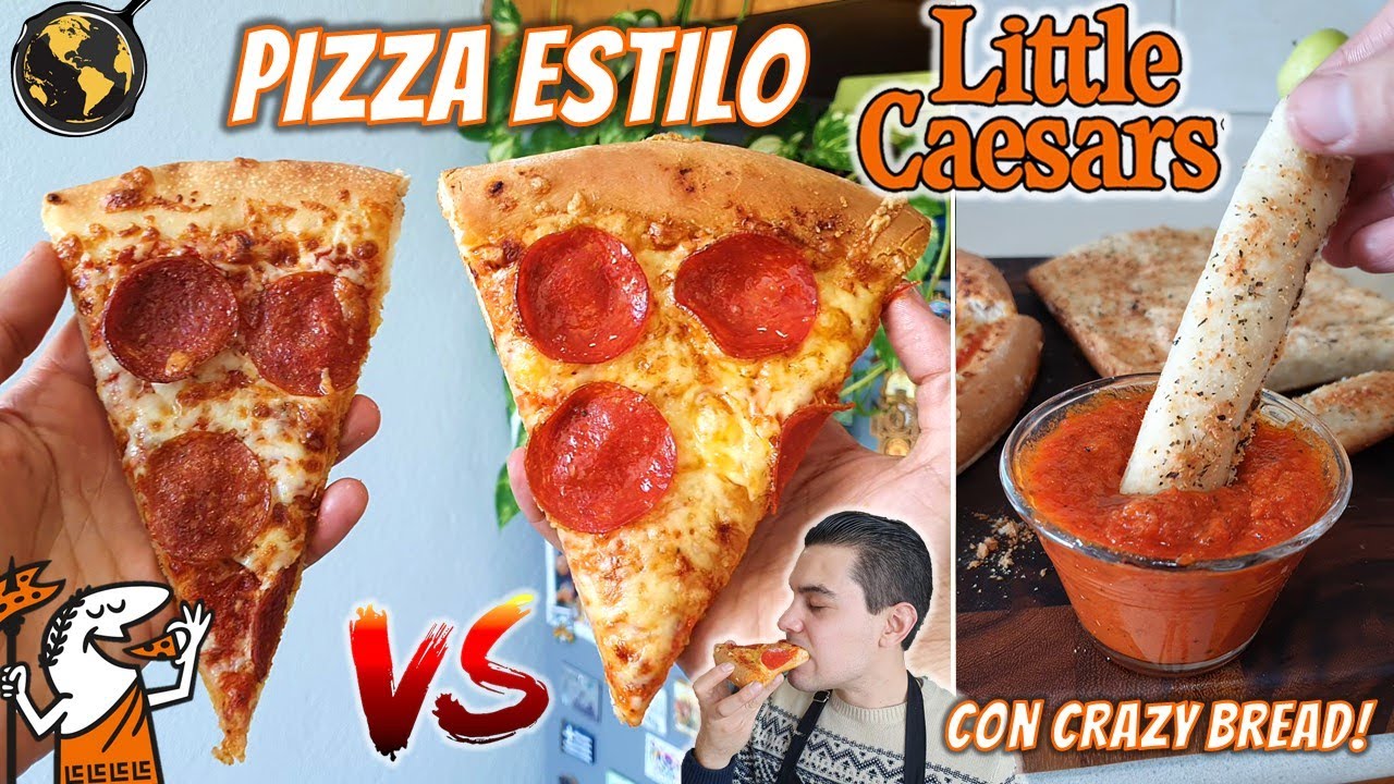 Como hacer Pizza estilo Little Caesar y Crazy Bread Sticks | Cocina Universal
