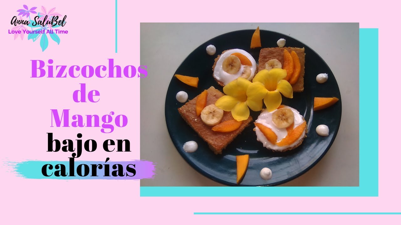 Cómo hacer un bizcocho de mango bajo en calorías// Saludable, fácil y económico//Anna SaluBel//2020