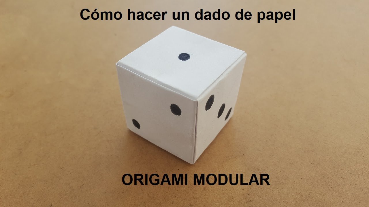 Cómo hacer un ? DADO de papel FÁCIL ✅ | 6 LADOS | Origami PASO A PASO