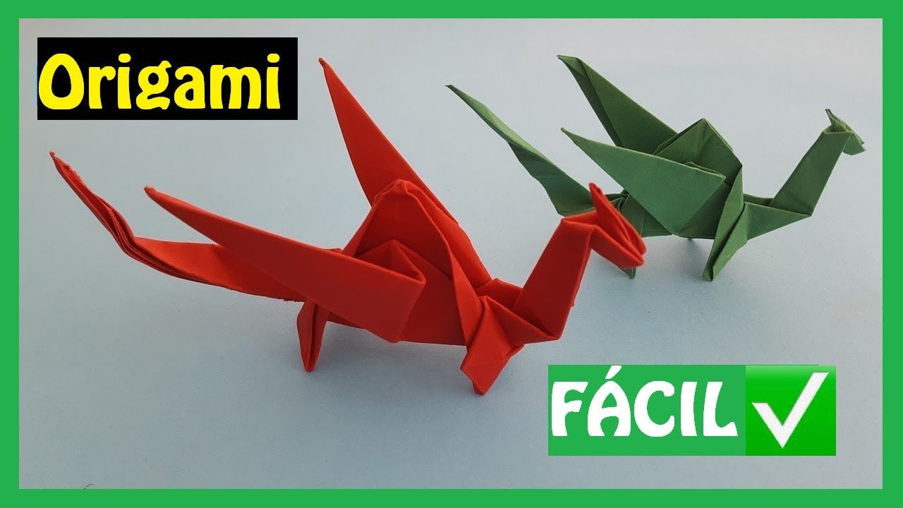 ▷ Cómo hacer un ? DRAGÓN en Origami FÁCIL | Papiroflexia PASO A PASO✅