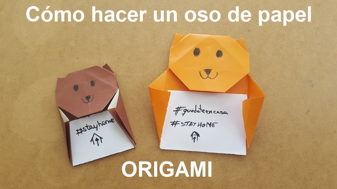 Cómo hacer un ? | OSO | ? de papel - Origami PASO A PASO