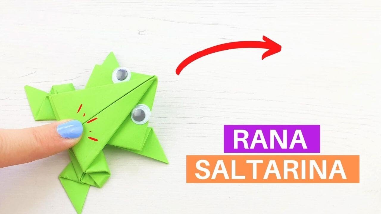 ? Cómo hacer una rana de papel saltarina con origami ¡Fácil!