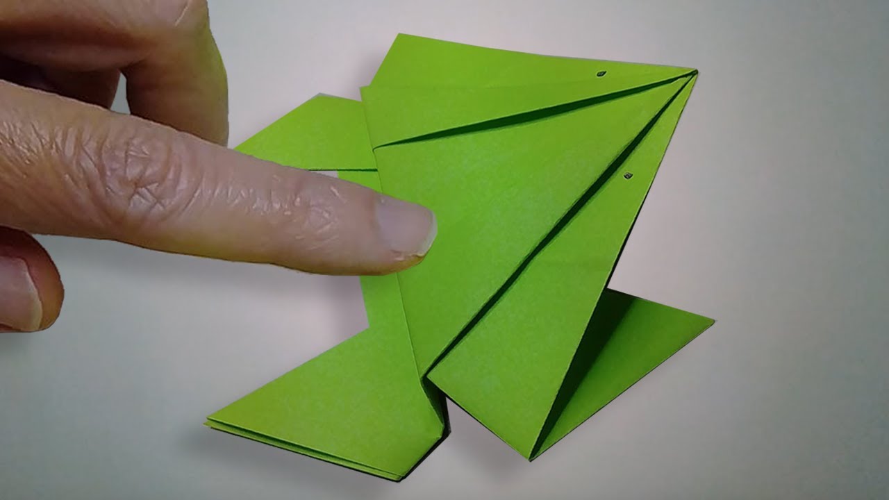 Cómo hacer una RANA SALTARINA de papel ✅ | Origami PASO A PASO