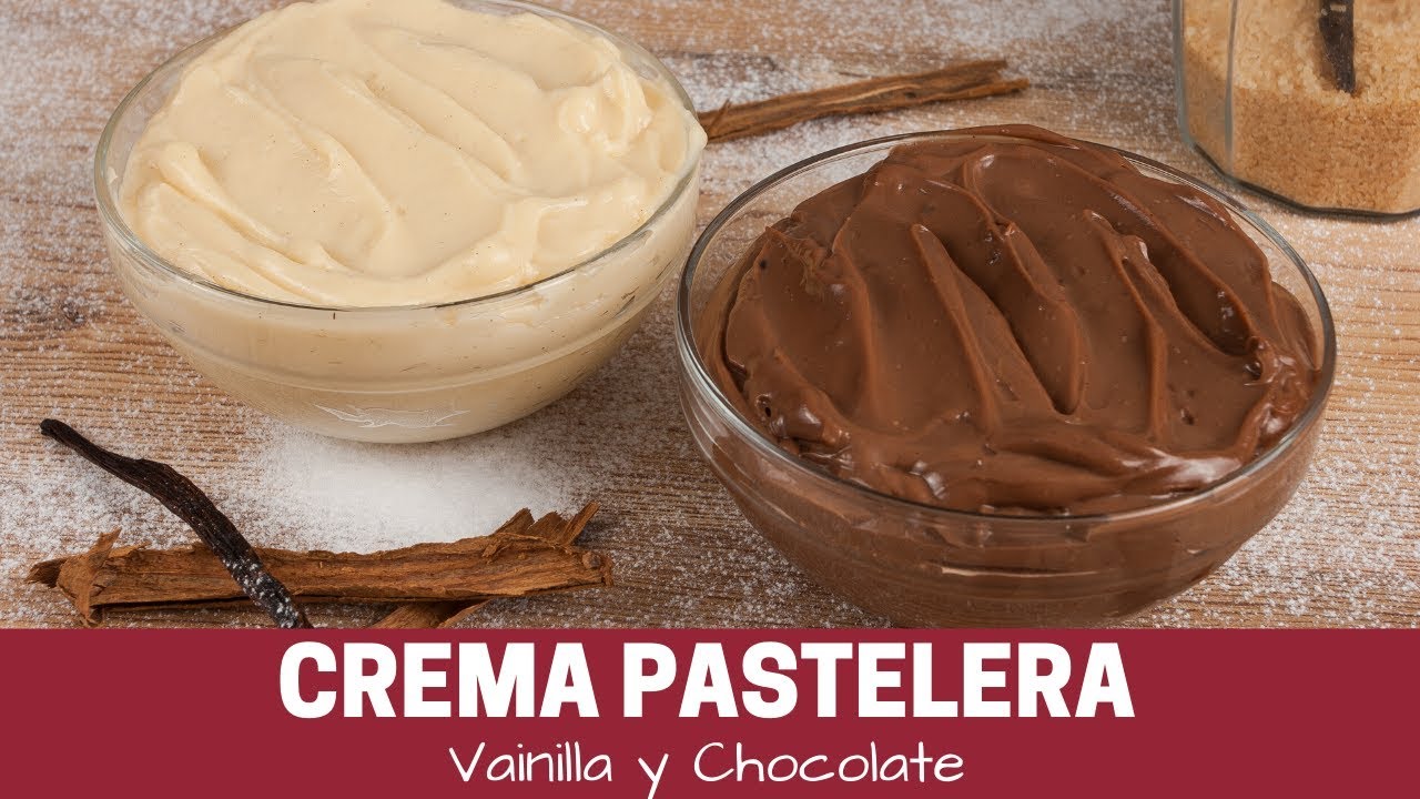 Crema pastelera de vainilla y de chocolate | receta mas facil