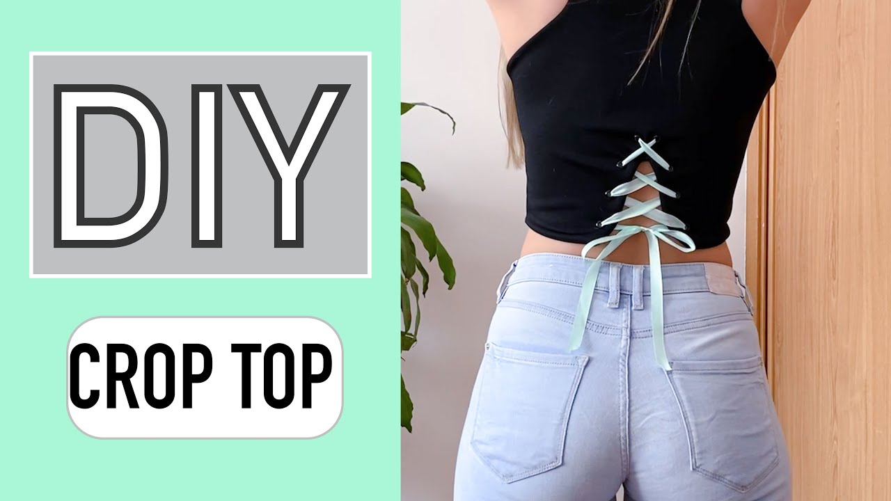 DIY CROP TOP. en 3 Minutos | Aprende cómo hacer tu propio Crop top (DOBLE PATRÓN DESCARGABLE)