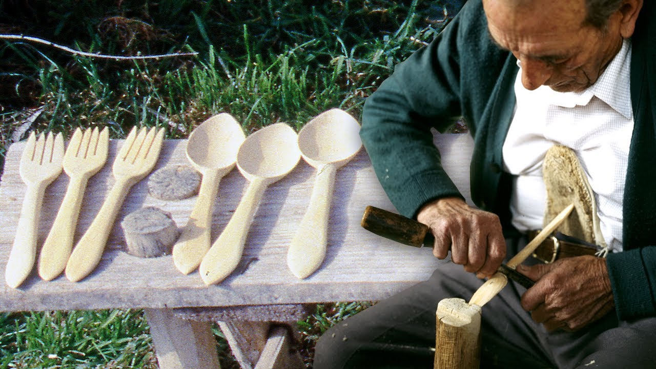 El cucharero. Transformación artesanal de troncos de boj en cucharas y tenedores | 1994 | Documental