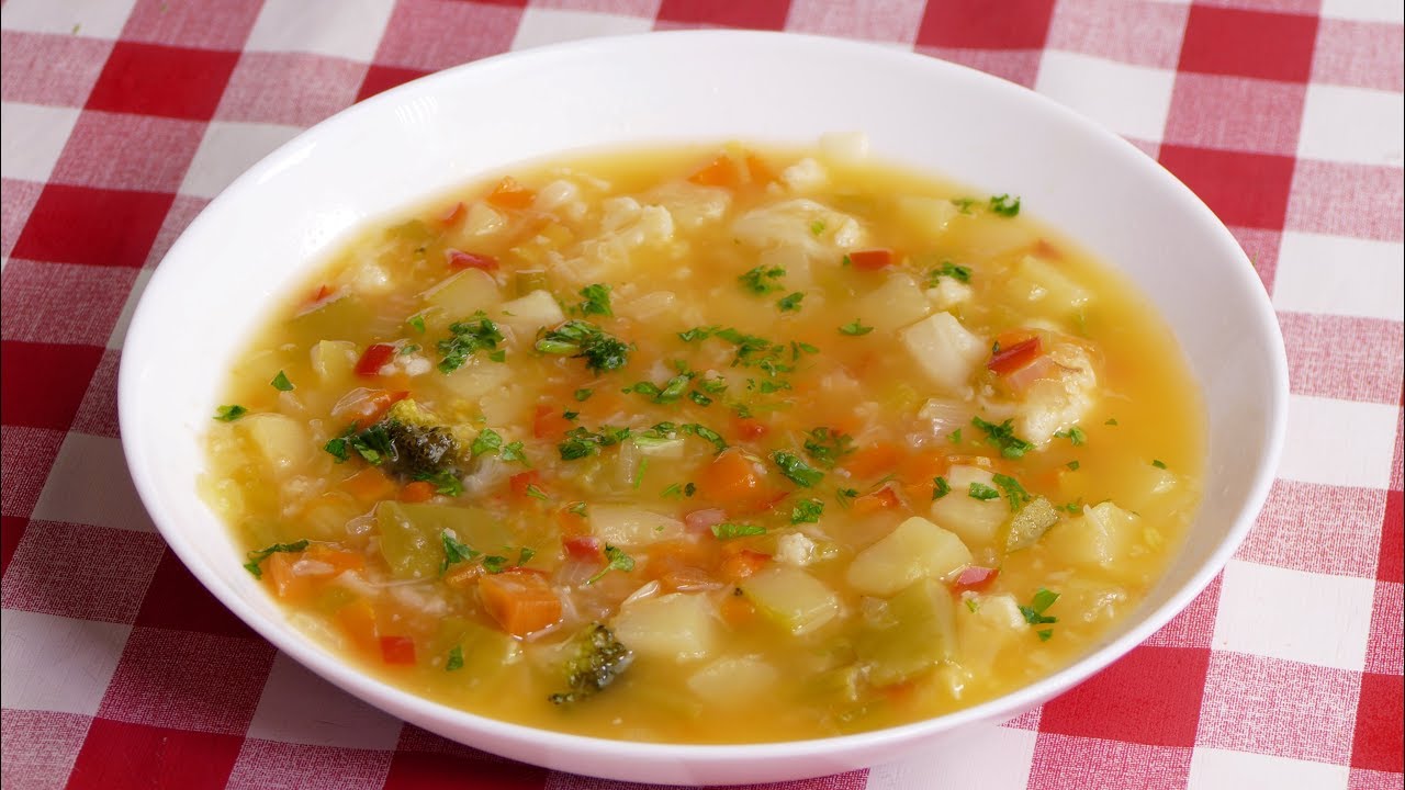 Esta sopa de verduras no lleva absolutamente NADA de grasa