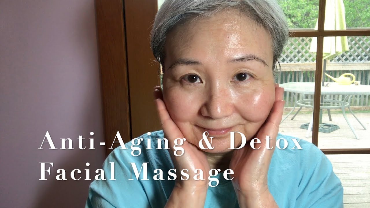 Massage facial | massage du visage à la maison | massage de drainage lymphatique | soin anti-âge