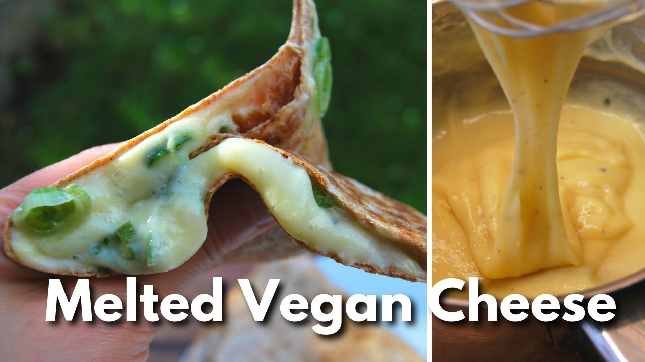 Melty Vegan Cheese Recipe in 2 minutes! Healthy Cheese alternative