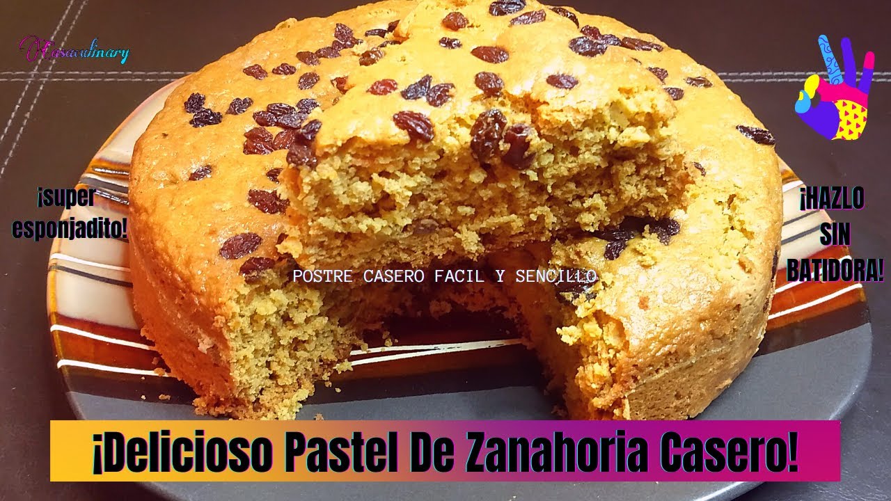 Pastel De Zanahoria SUPER Esponjoso /Postres Caseros Faciles