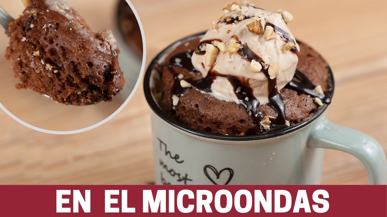 Pastel en taza en minutos en microondas - Mug Cake de Chocolate