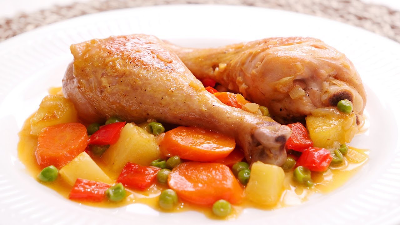 Pollo a la Jardinera | Receta muy Fácil y Sabrosa