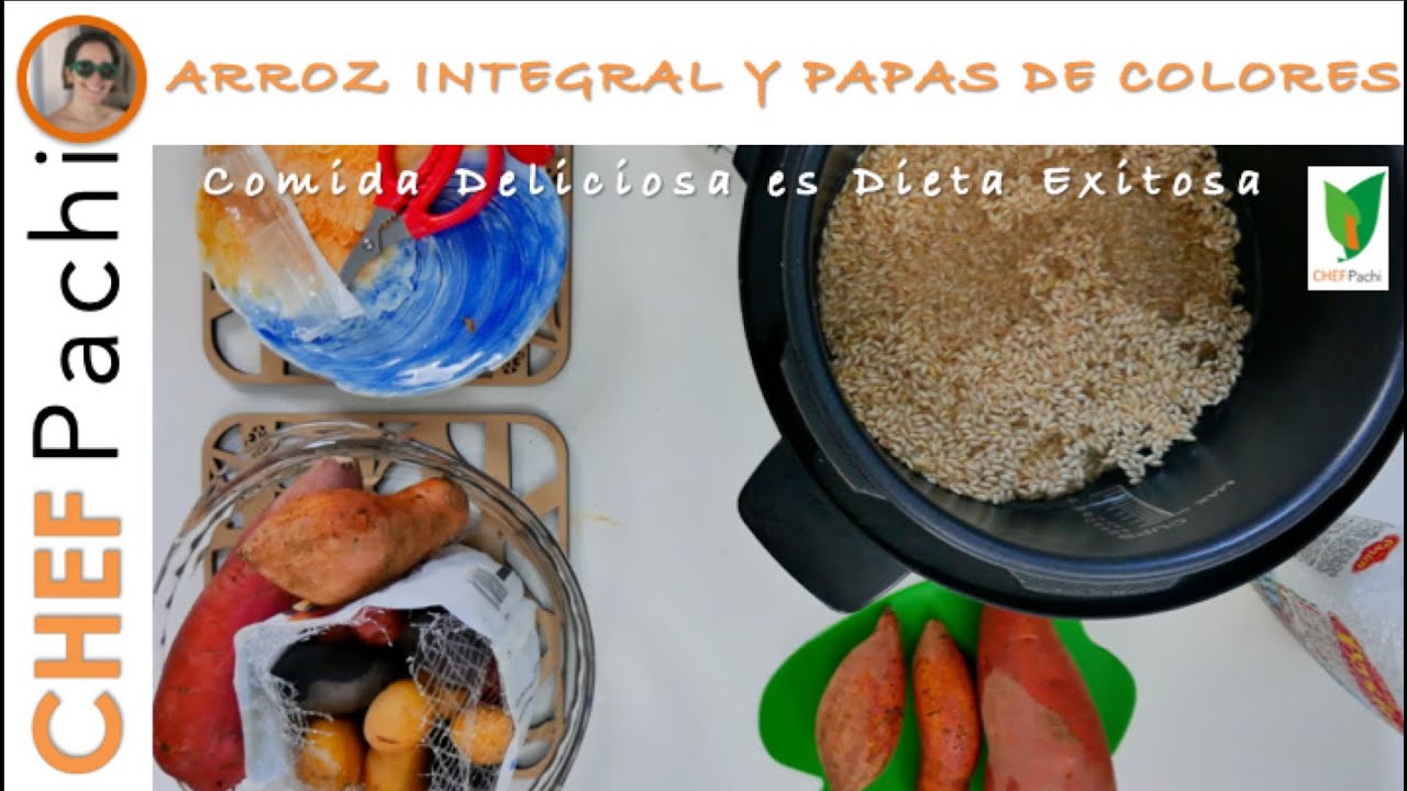 Receta: ARROZ INTEGRAL CON PAPAS DE COLORES | Comida Deliciosa Dieta Exitosa