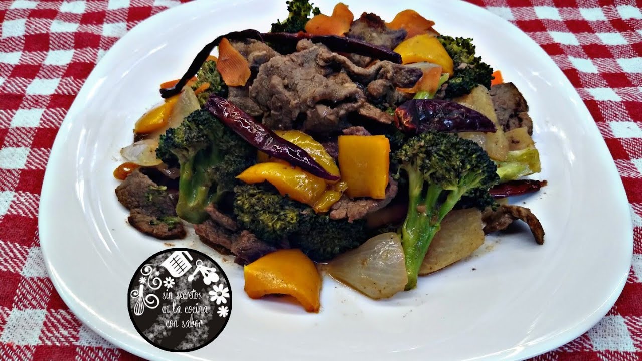 Receta Como preparar comida China de res y brócoli|#SinSecretosEnLaCocinaConSabor.