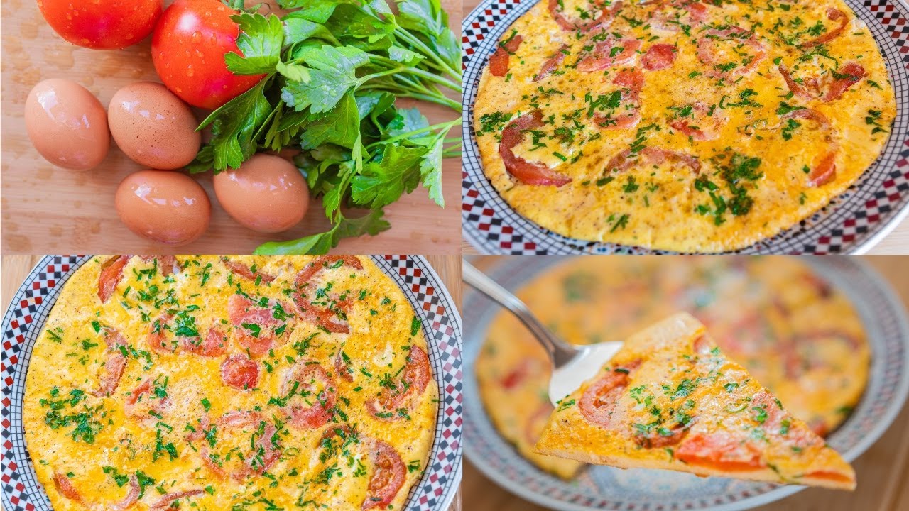Receta de tomate con huevo ✅ Desayuno o cena en 5 minutos.