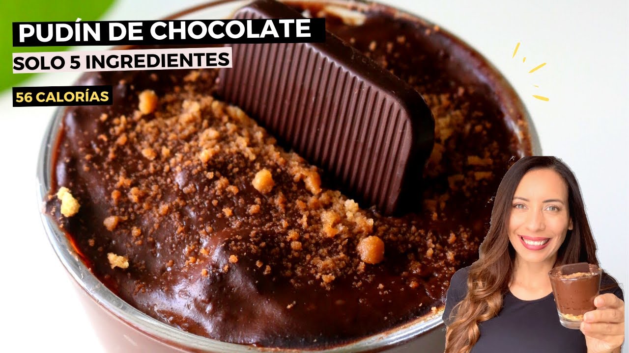 SOLO 56 CALORIAS |PudÍn de chocolate |5 ingredientes