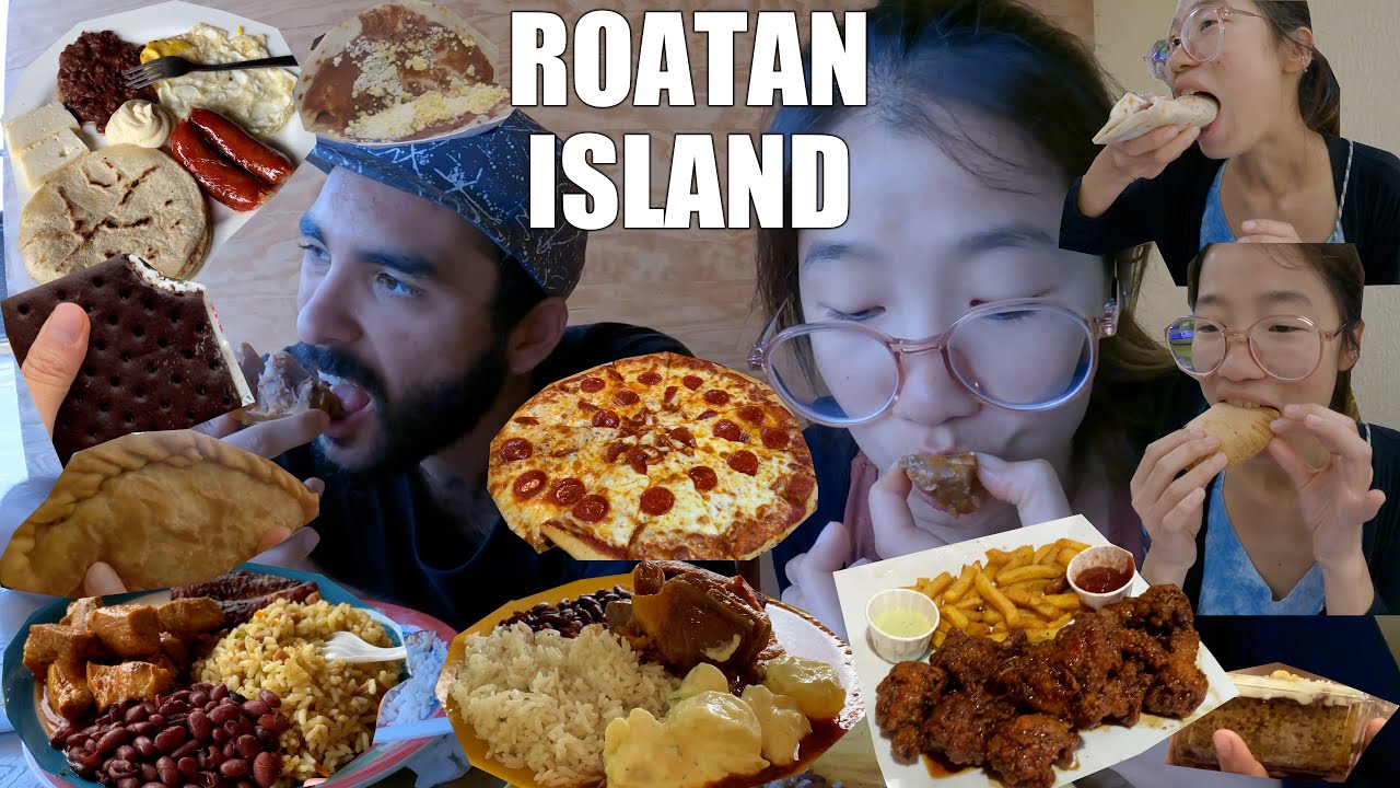 SUB)[Travel for food] Honduras Roatan island mukbang ?? 온두라스 물가 비싼 로아탄섬에서 살아남기|최애 발레아다스, 피자, 치킨, 햄버거