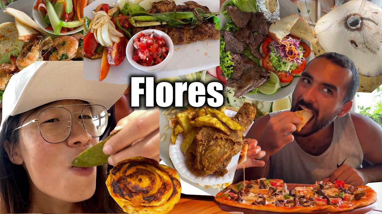 SUB)[Travel Mukbang] 과테말라 먹방 Flores ??| shawarma pizza, guatemala food, beef, shrimp, fry chicken