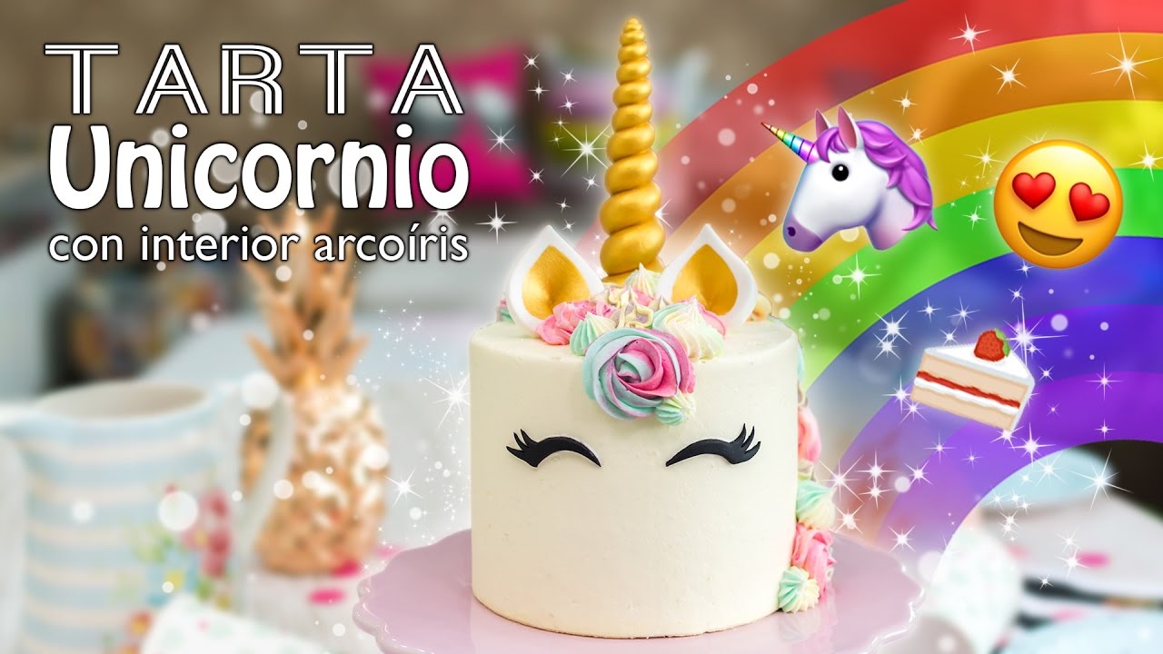 Tarta Unicornio con interior de arcoíris | Unicorn Cake | Quiero Cupcakes!