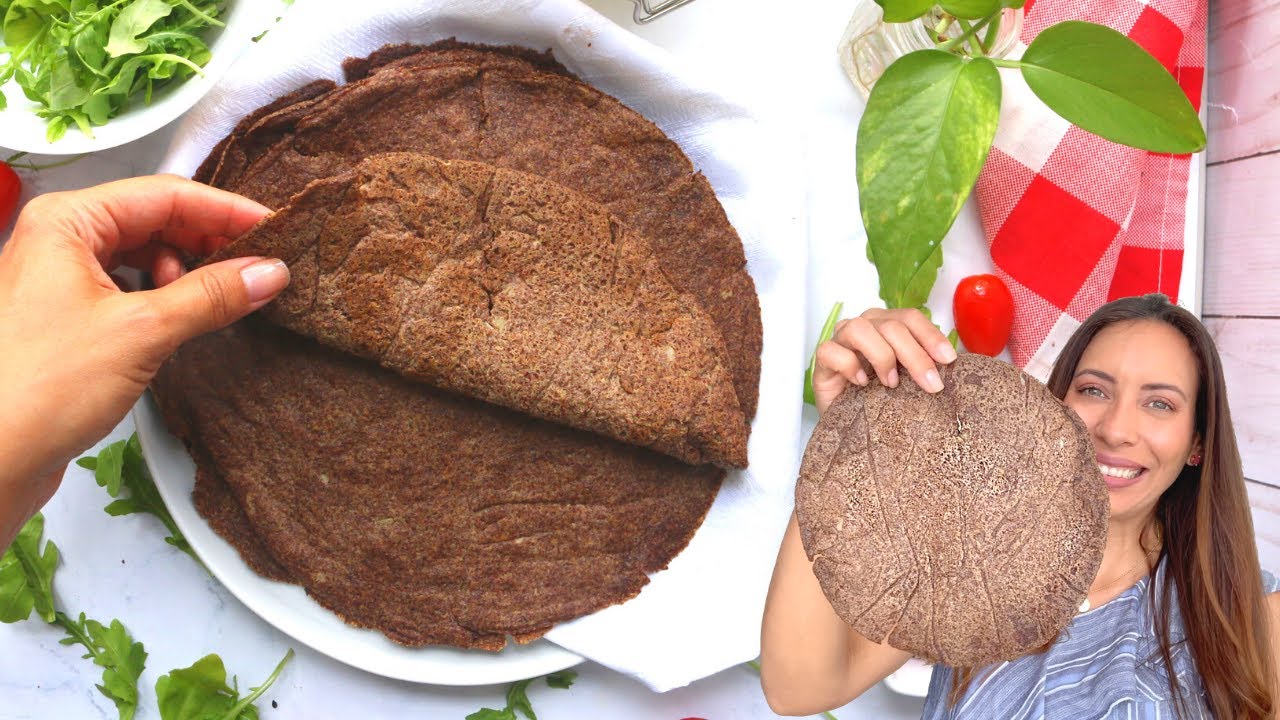 Tortilla de linaza keto| 3 ingredientes |sin levadura y sin gluten| Receta #184