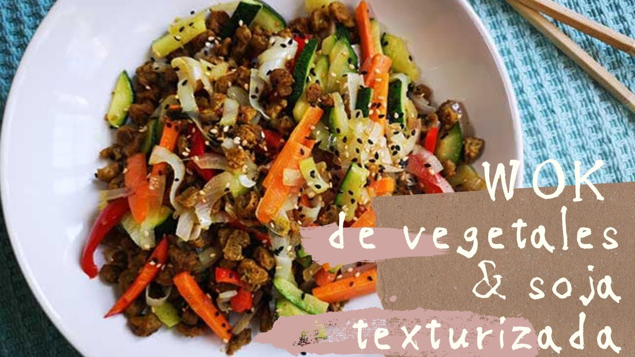 WOK de verduras y soja texturizada
