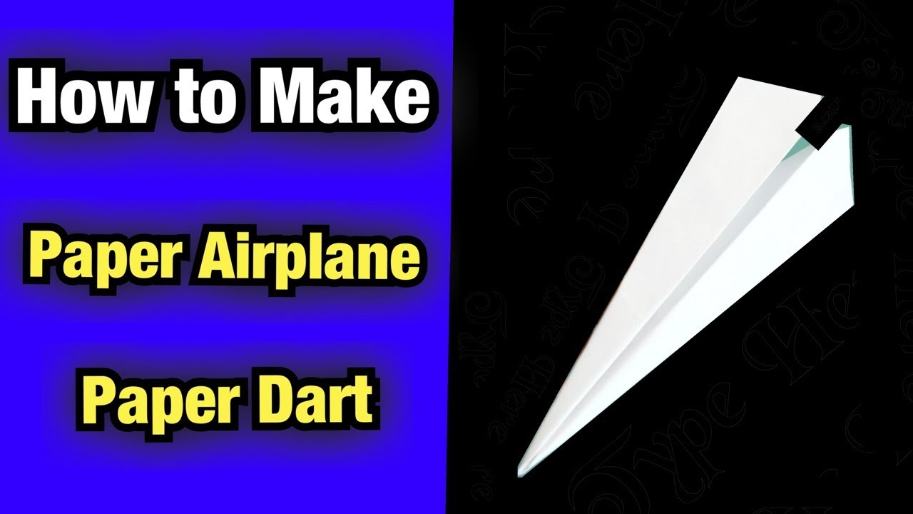 Avión de papel increíble | Dardo de papel | Vuela rápido y lejos | (FÁCIL)