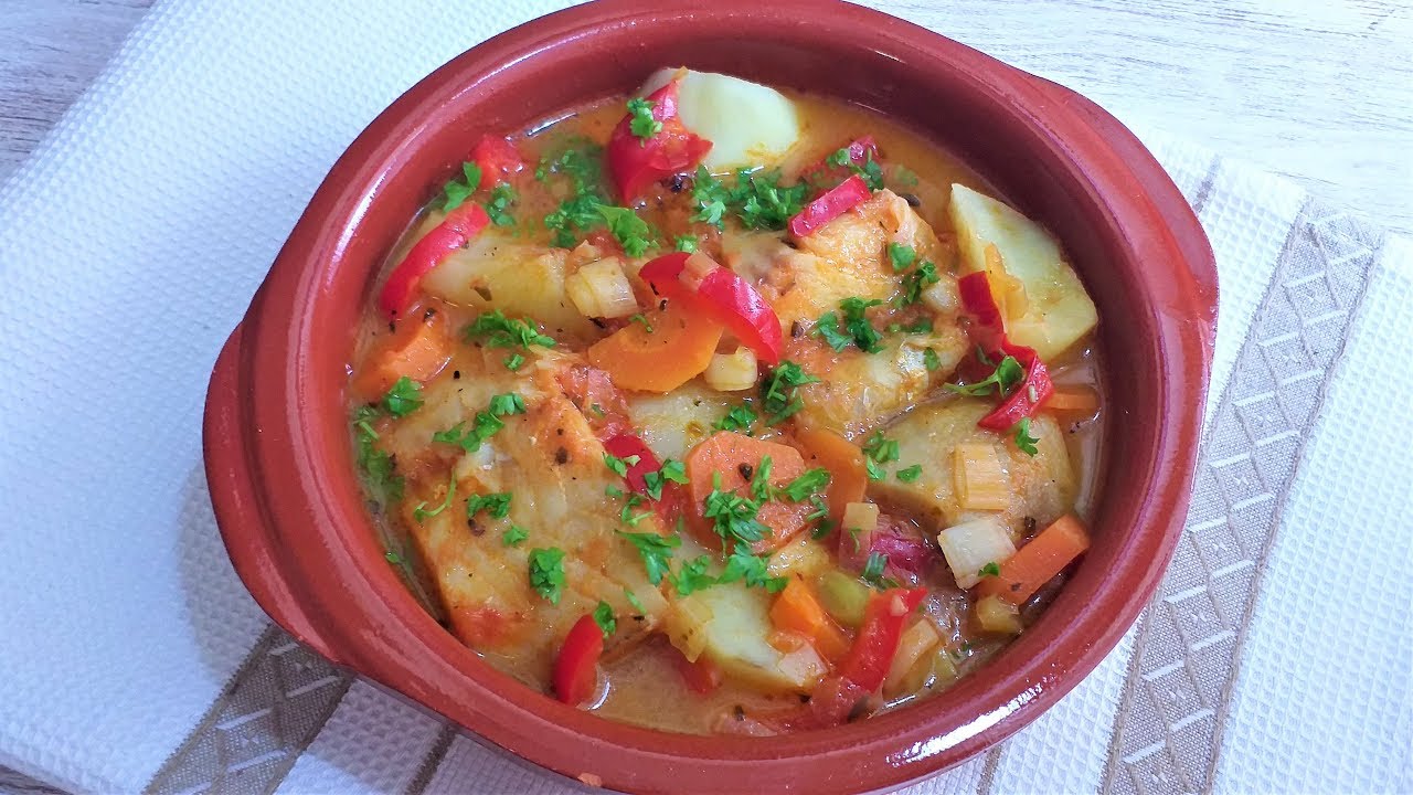 Bacalao con Patatas y Verduras-rico y #saludable/Cod cu legume si cartofi-delicios si #sanatos
