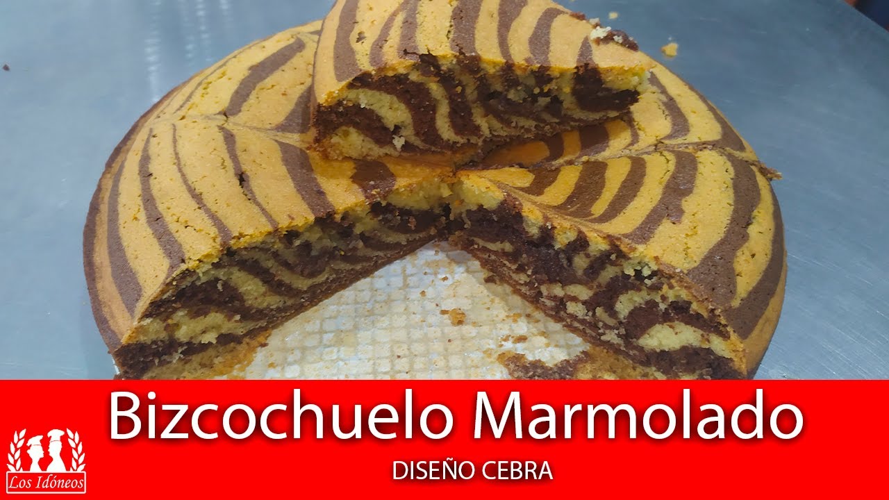 Bizcochuelo Marmolado de vainilla y chocolate | BIZCOCHO CEBRA -Los Idóneos