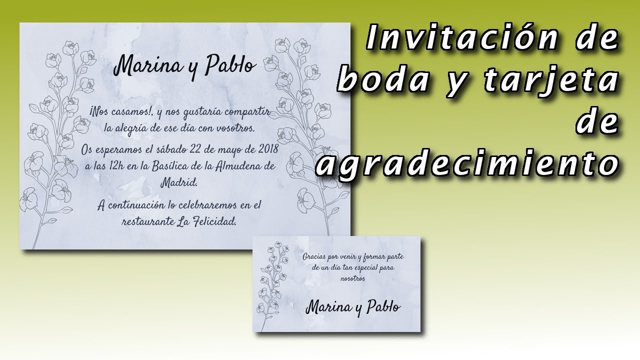 Como hacer INVITACIONES de 👰🤵 BODA. GRATIS. How to make your own wedding invitations. Free