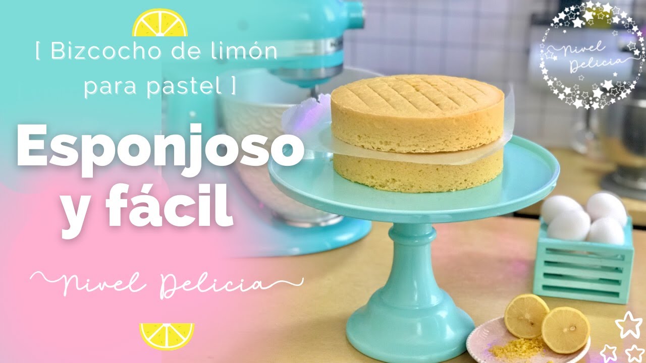 🍋🍰 Cómo hacer PASTEL DE LIMÓN casero ✅ RECETA de BIZCOCHO de LIMÓN esponjoso fácil BÁSICO REPOSTERÍA