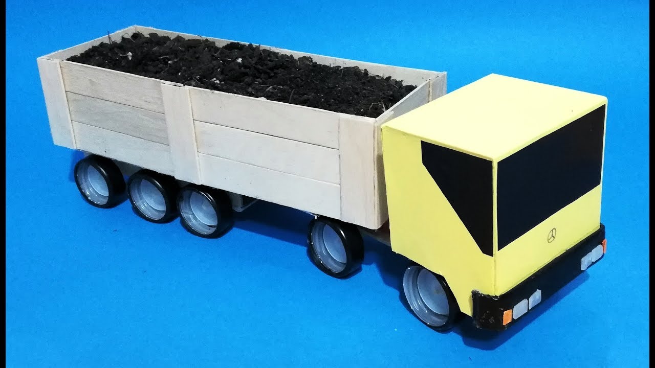 Como hacer un camion trailer con materiales de reciclaje