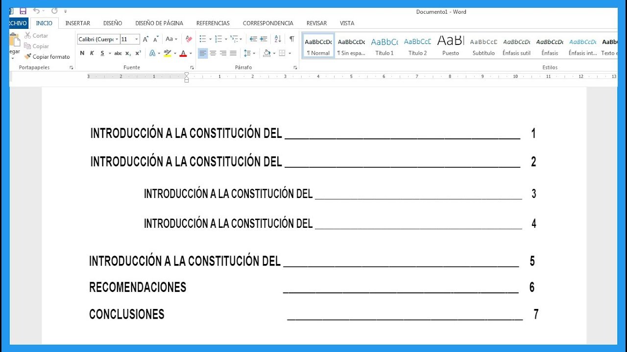 Como hacer un índice automático para tesis, trabajos en word