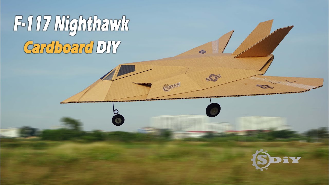 F-117 Nighthawk cardboard - F117 cardboard DIY l S-DiY