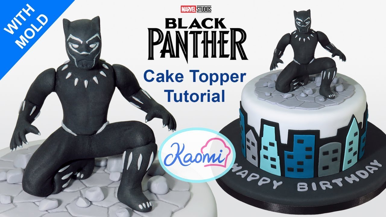 How to make Black Panther Cake Topper/ Pantera Negra para tortas