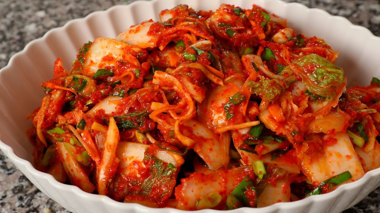 Kimchi vegetariano (Chaesik-kimchi: 채식김치)