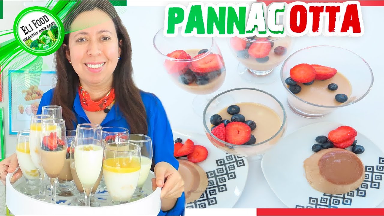 Panacota 3 variedades | Panna cotta postre Italiano | Eli Food 💚
